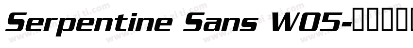 Serpentine Sans W05字体转换
